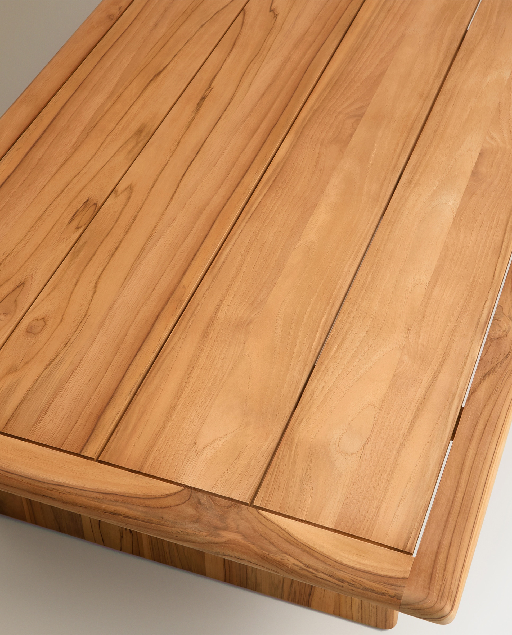 Mesa de Centro de Jardim de Madeira de Teca Málaga Natural-5