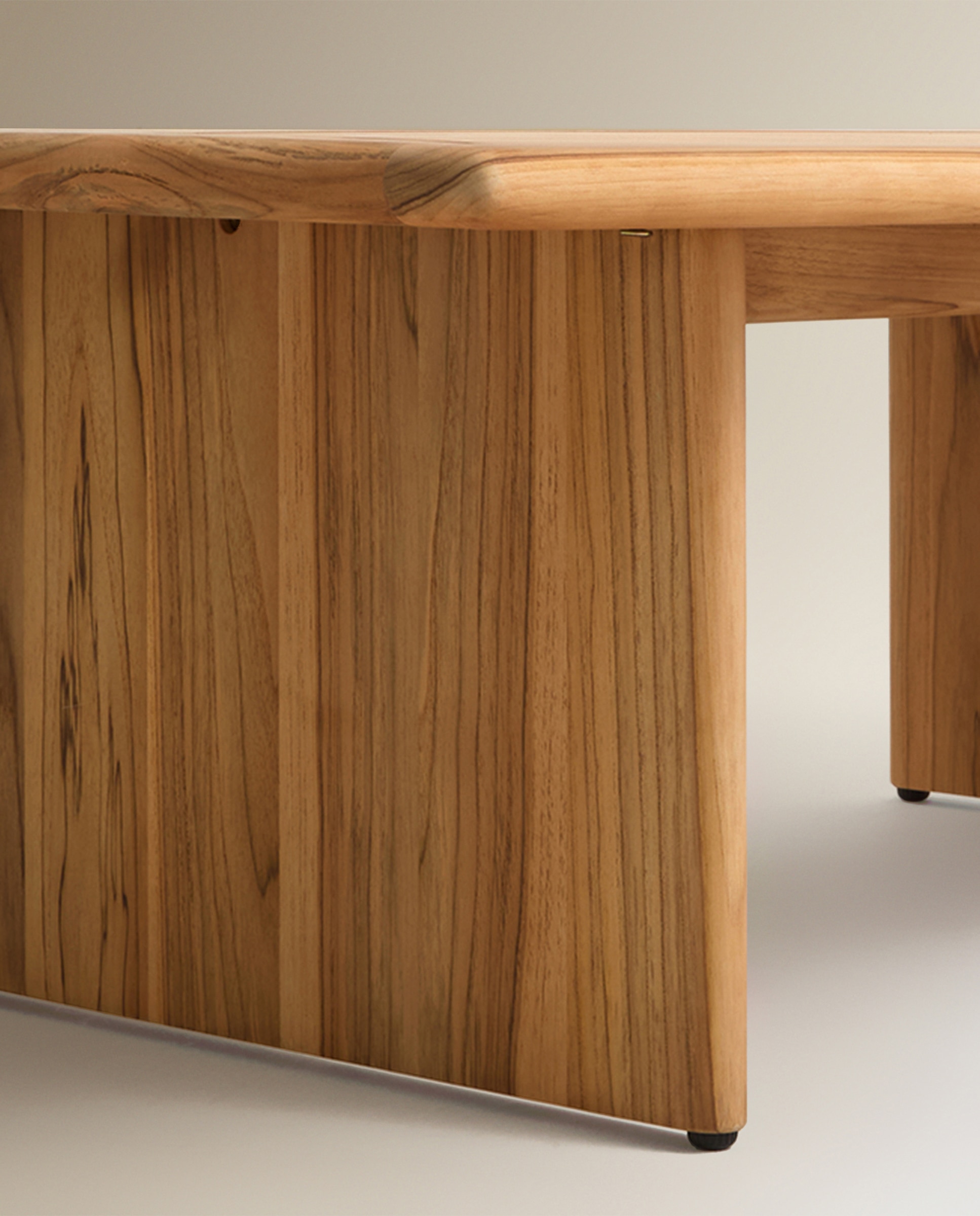 Mesa de Centro de Jardim de Madeira de Teca Málaga Natural-6