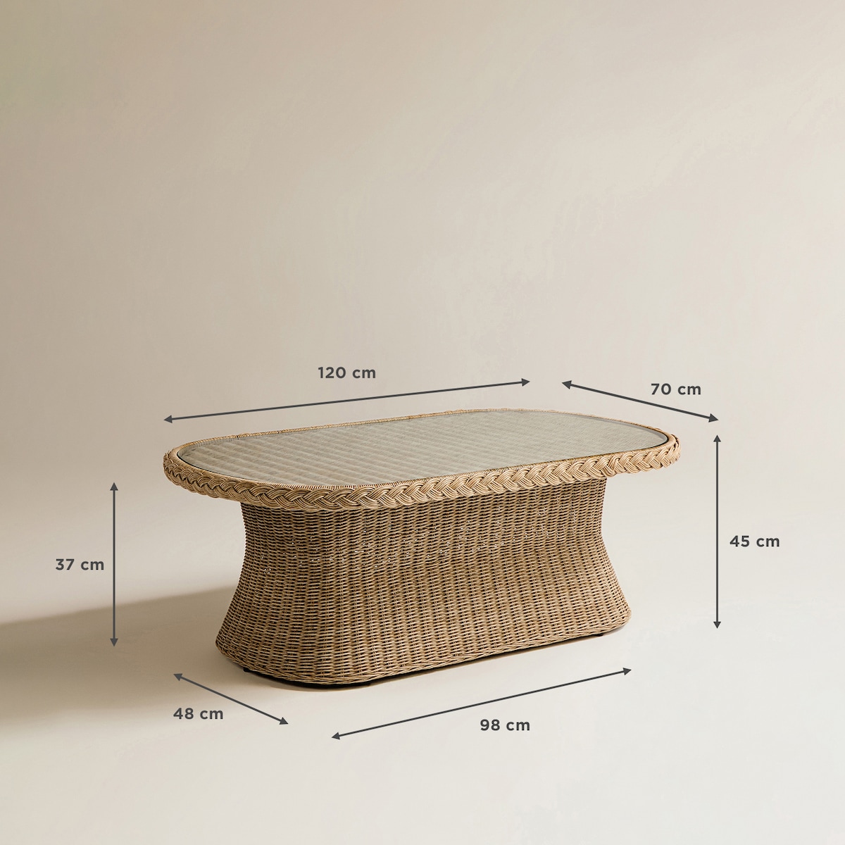 Mesa de Centro de Jardim Mallorca Natural-8