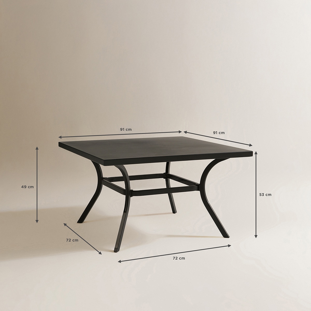 Mesa de Centro de Jardim Cross Preto-9