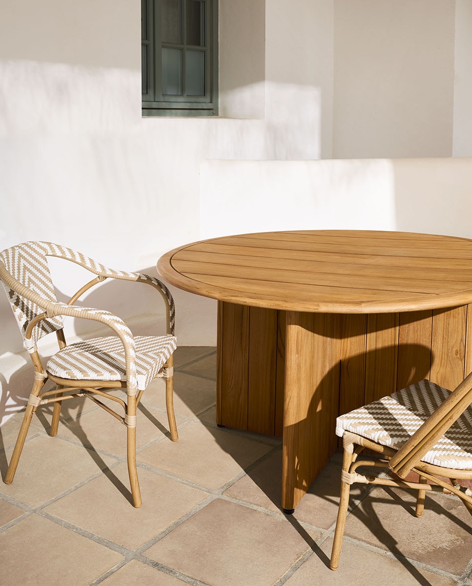 Silla de jardín de aluminio Bistro - Natural Natural-8