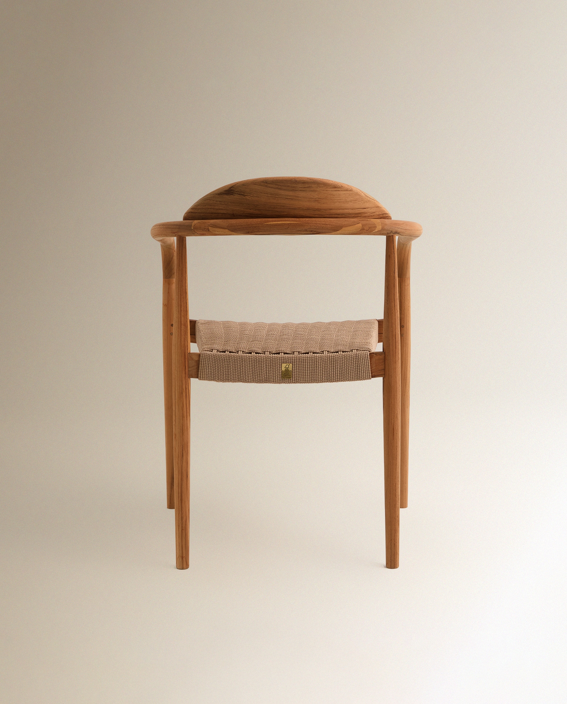 Sillón de jardín apilable de madera de teca Comporta - Natural Natural-6
