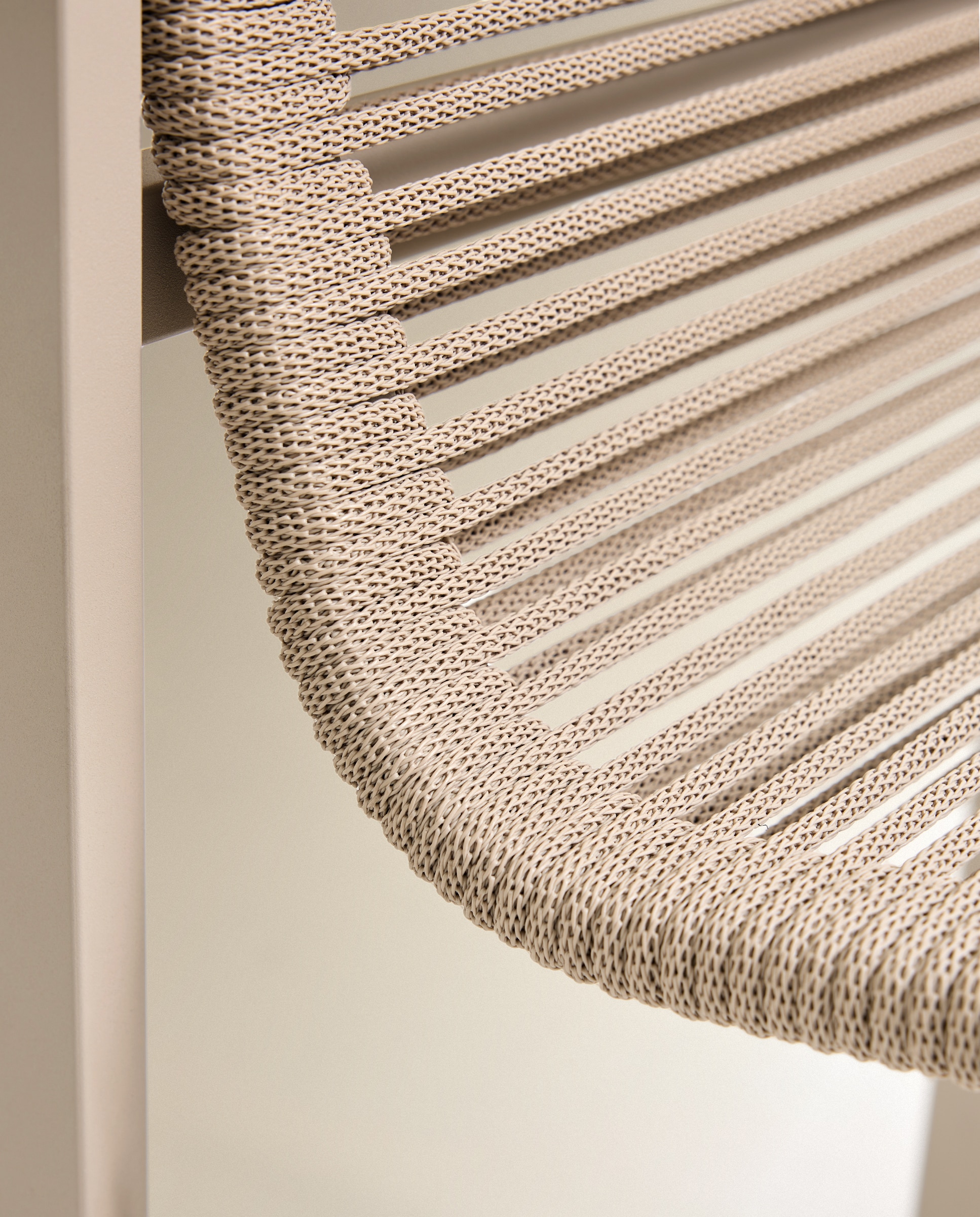Sillón de jardín con multifibra apilable Chicago - Crema Crema-6