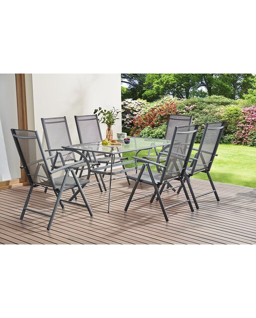 Sillón de comedor de jardín apilable Agadir Basics El Corte Inglés Gris-6