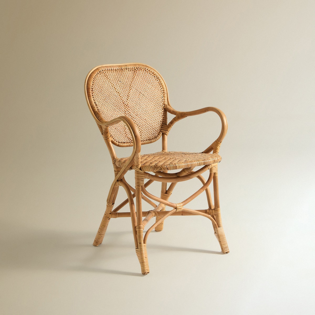 Sillón de comedor de ratán Ogán El Corte Inglés Natural-2