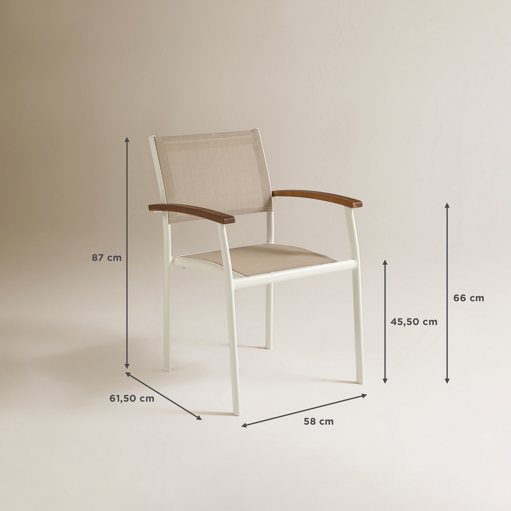 Cadeira Empilhável de Jardim Rockwell El Corte Inglés Branco / Cinzento-9