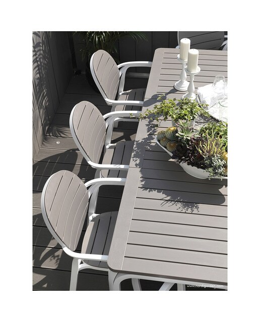 Cadeira de jardim empilhável Palma Nardi Branco/taupe-6
