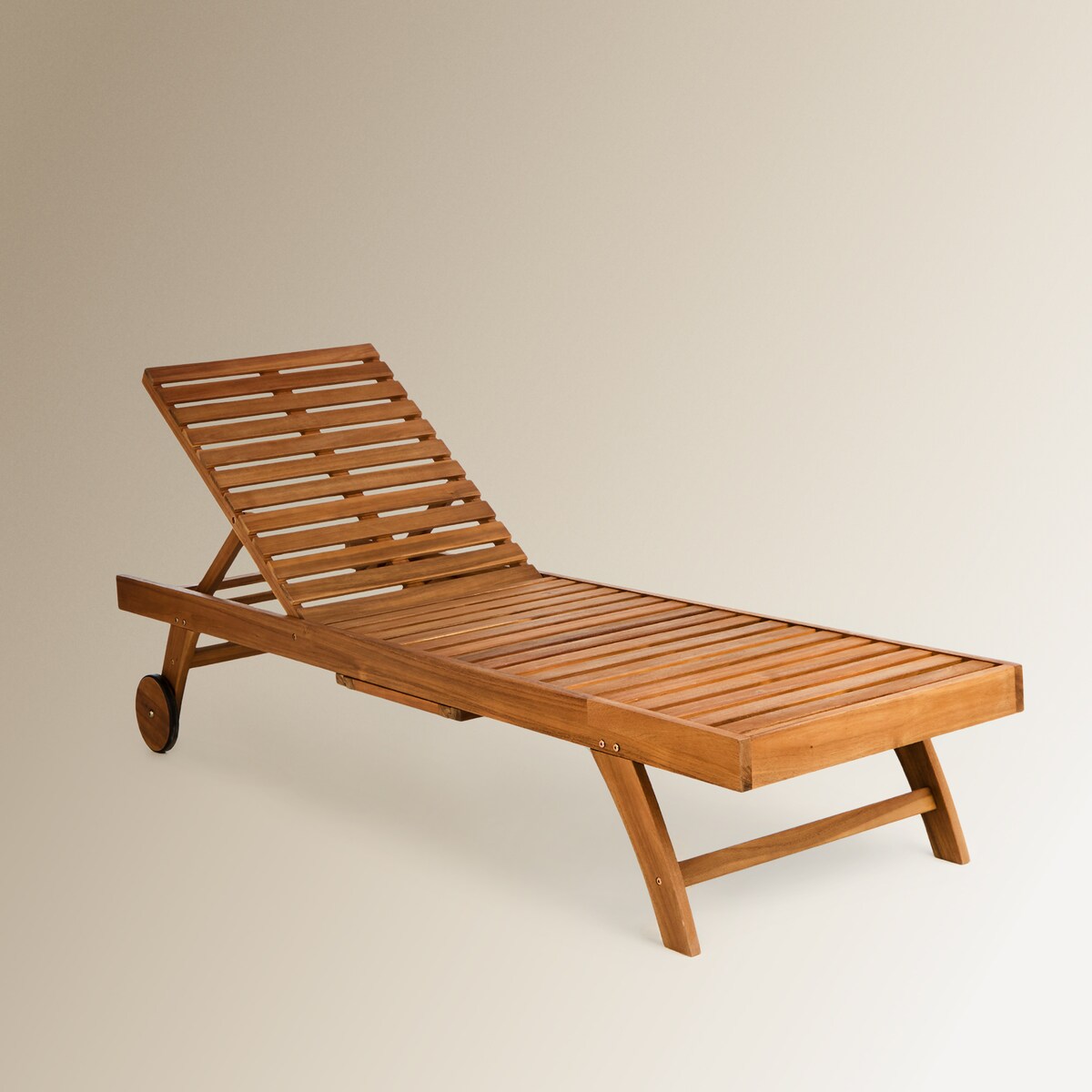 Espreguiçadeira de Acácia Baiona Natural-2