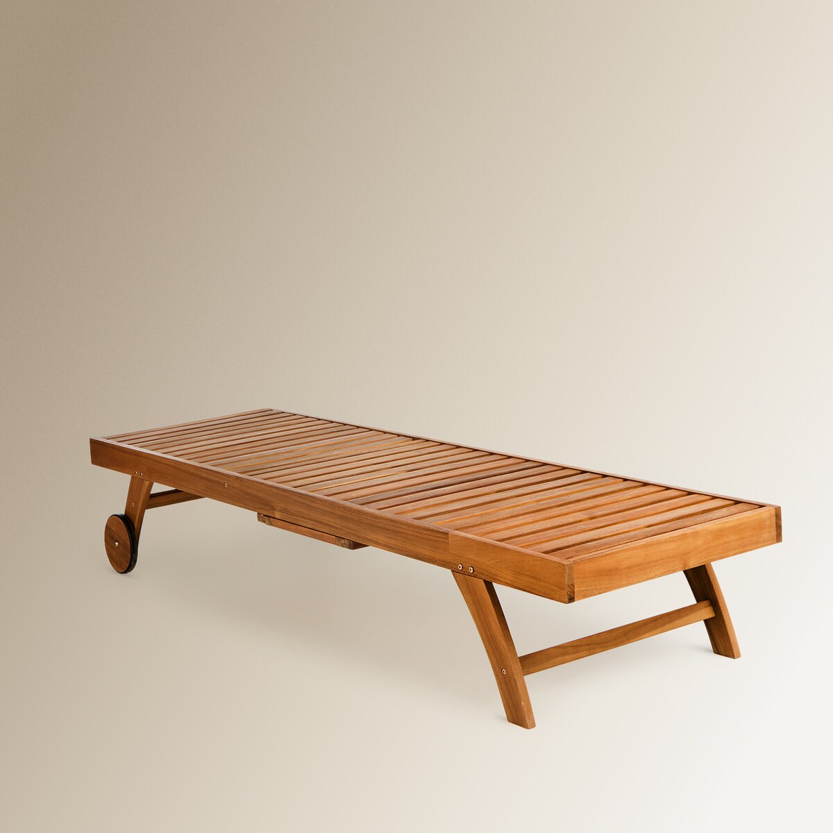 Espreguiçadeira de Acácia Baiona Natural-5