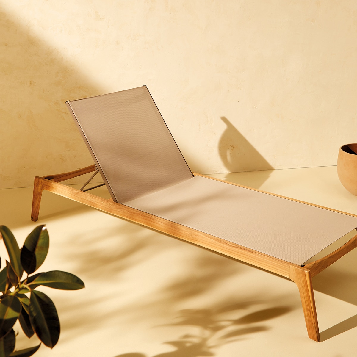 Imagem 0 de Espreguiçadeira de Jardim de Teca Kansas