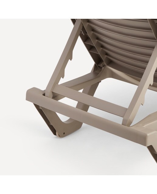 Tumbona de jardín apilable de resina Woody 3G Resins Taupé-5