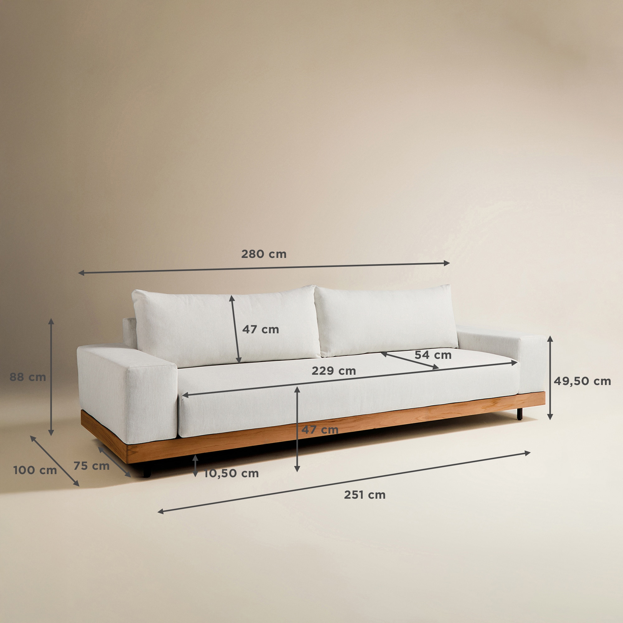 Sofá de Jardim de 4 Lugares Sidney Cinzento-8