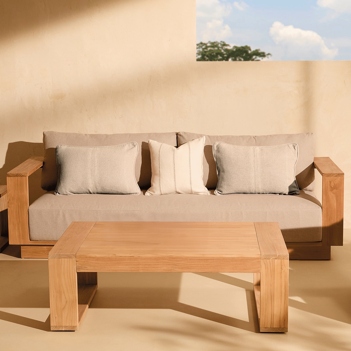 Imagem 0 de Sofá de Jardim de 3,5 Lugares de Teca Formentor