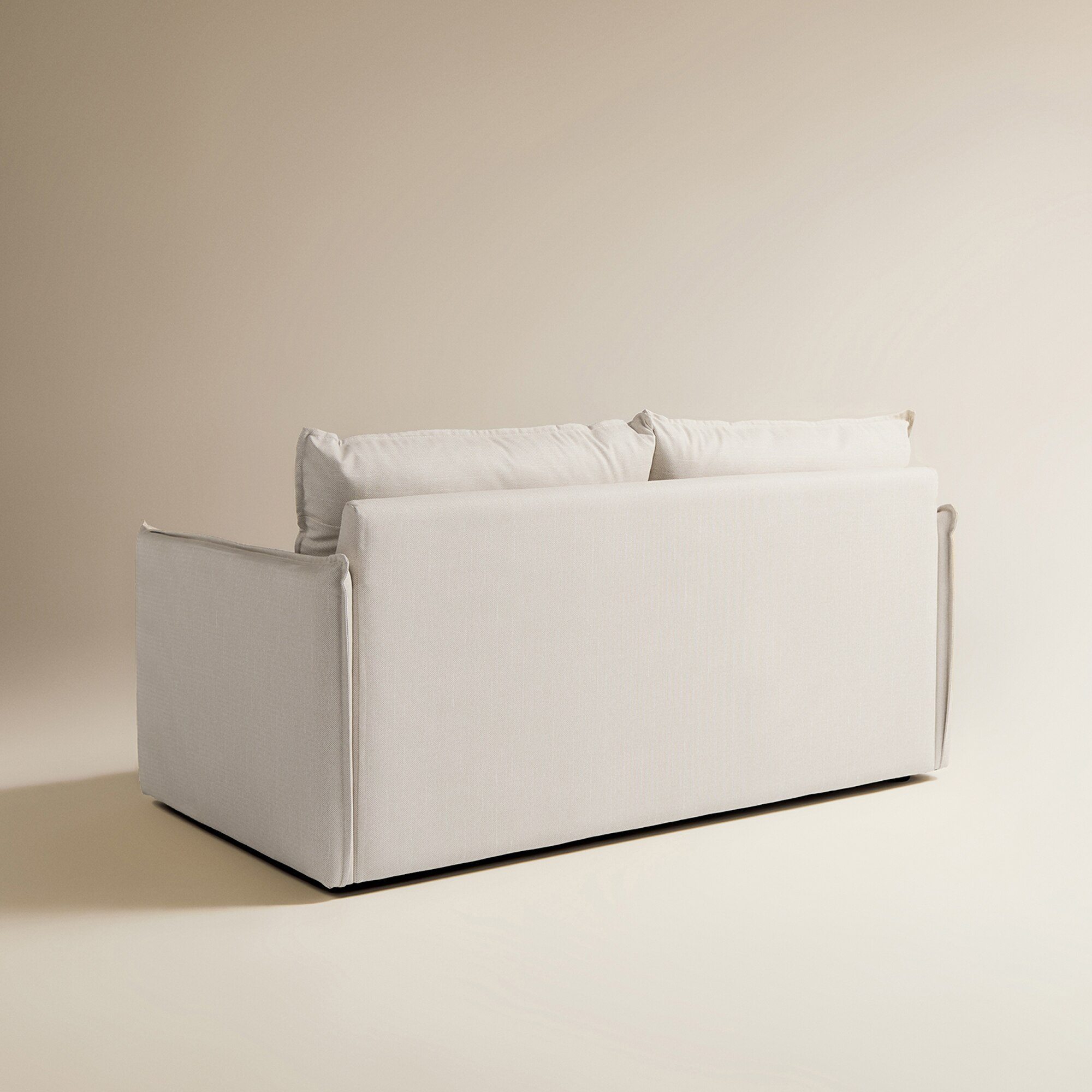 Sofá de jardín de 2 plazas con tejido impermeable Oasis - Crema Crema-4