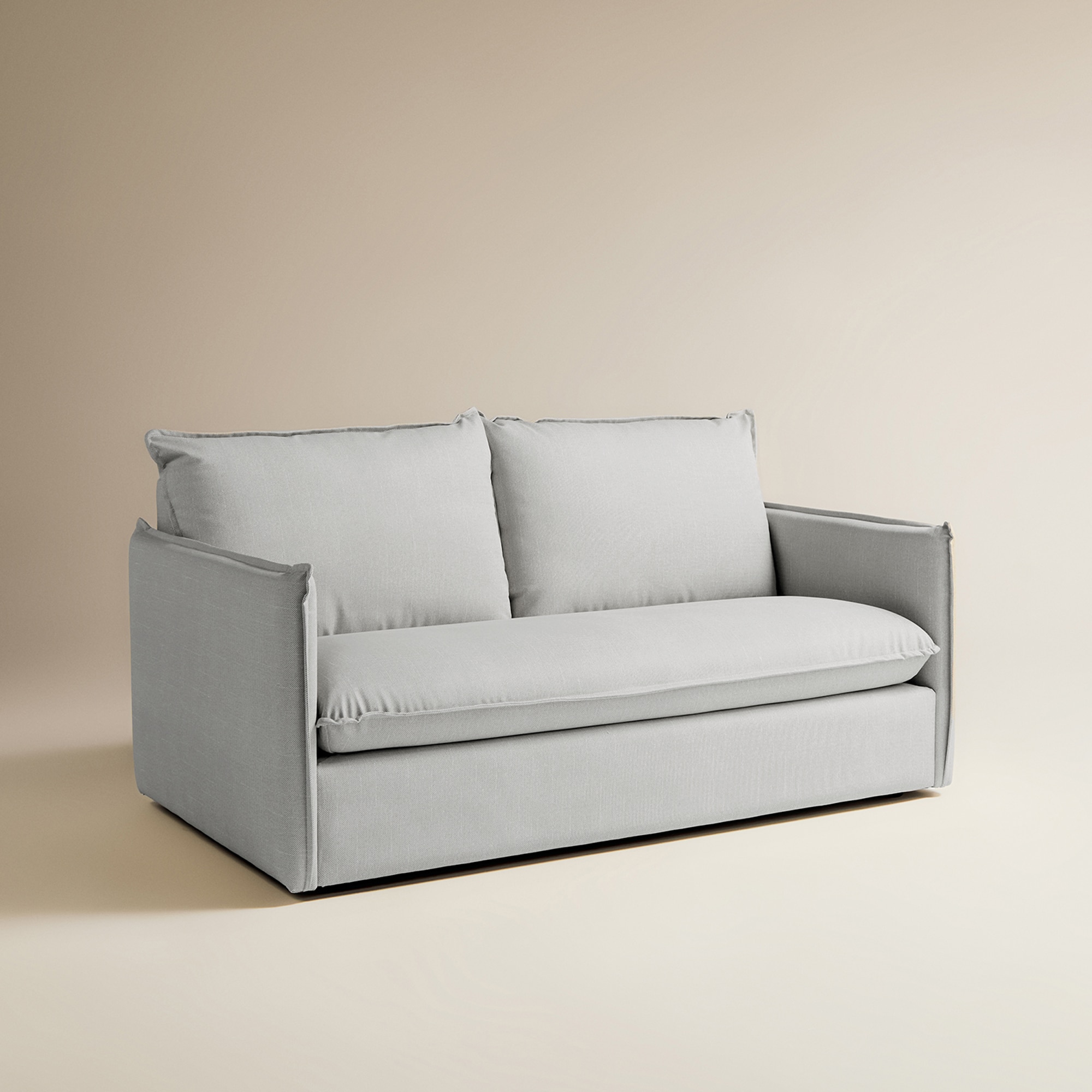 Sofá de jardín de 2 plazas con tejido impermeable Oasis - Gris Gris-2