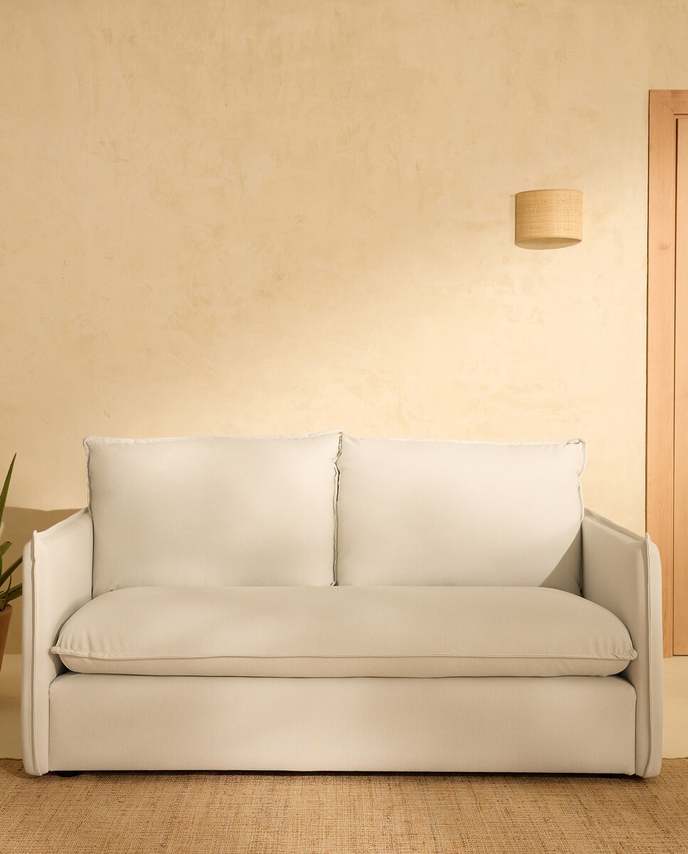 Imagen 0 de Sofá de jardín de 2 plazas con tejido impermeable Oasis  Beige