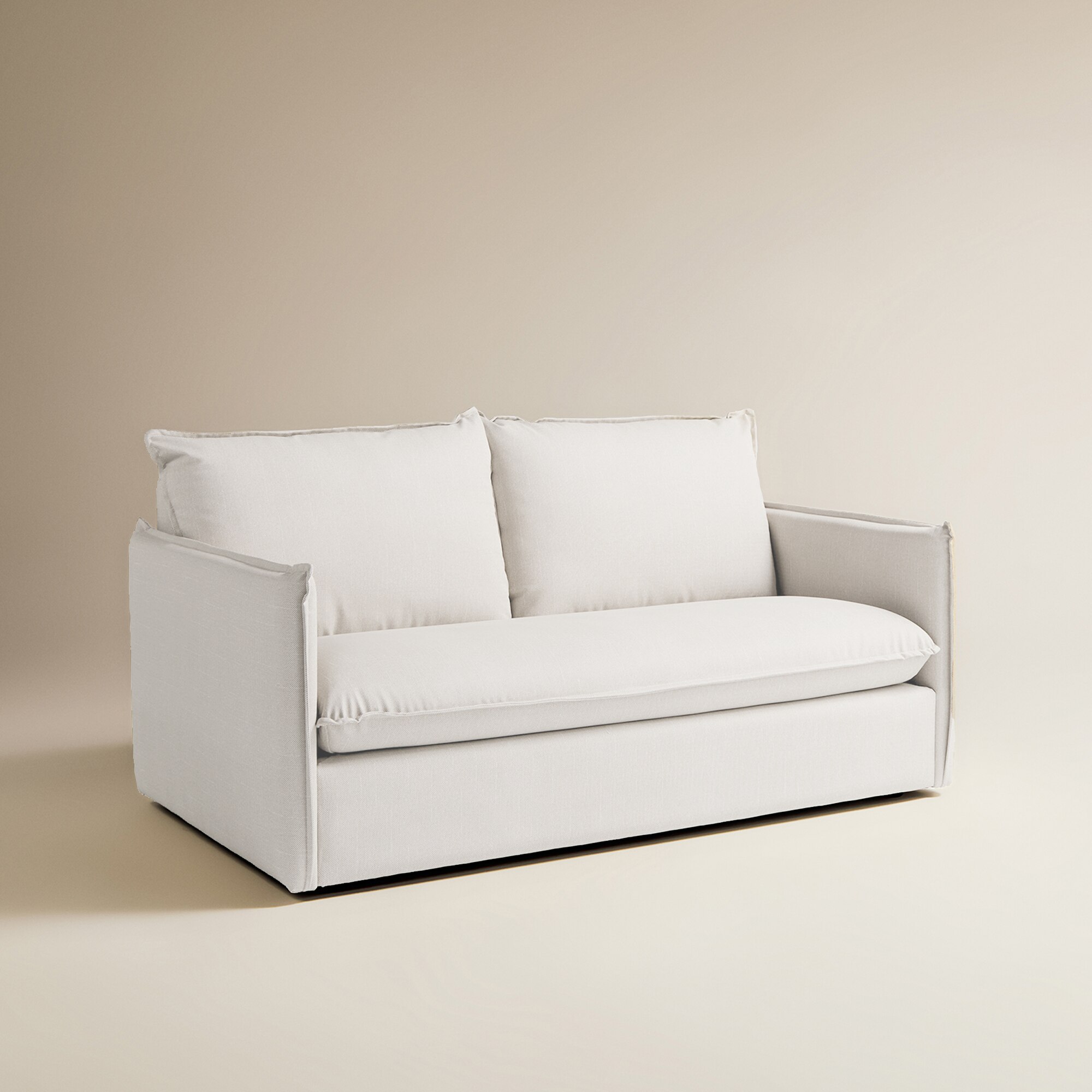 Sofá de jardín de 2 plazas con tejido impermeable Oasis - Blanco Blanco-3