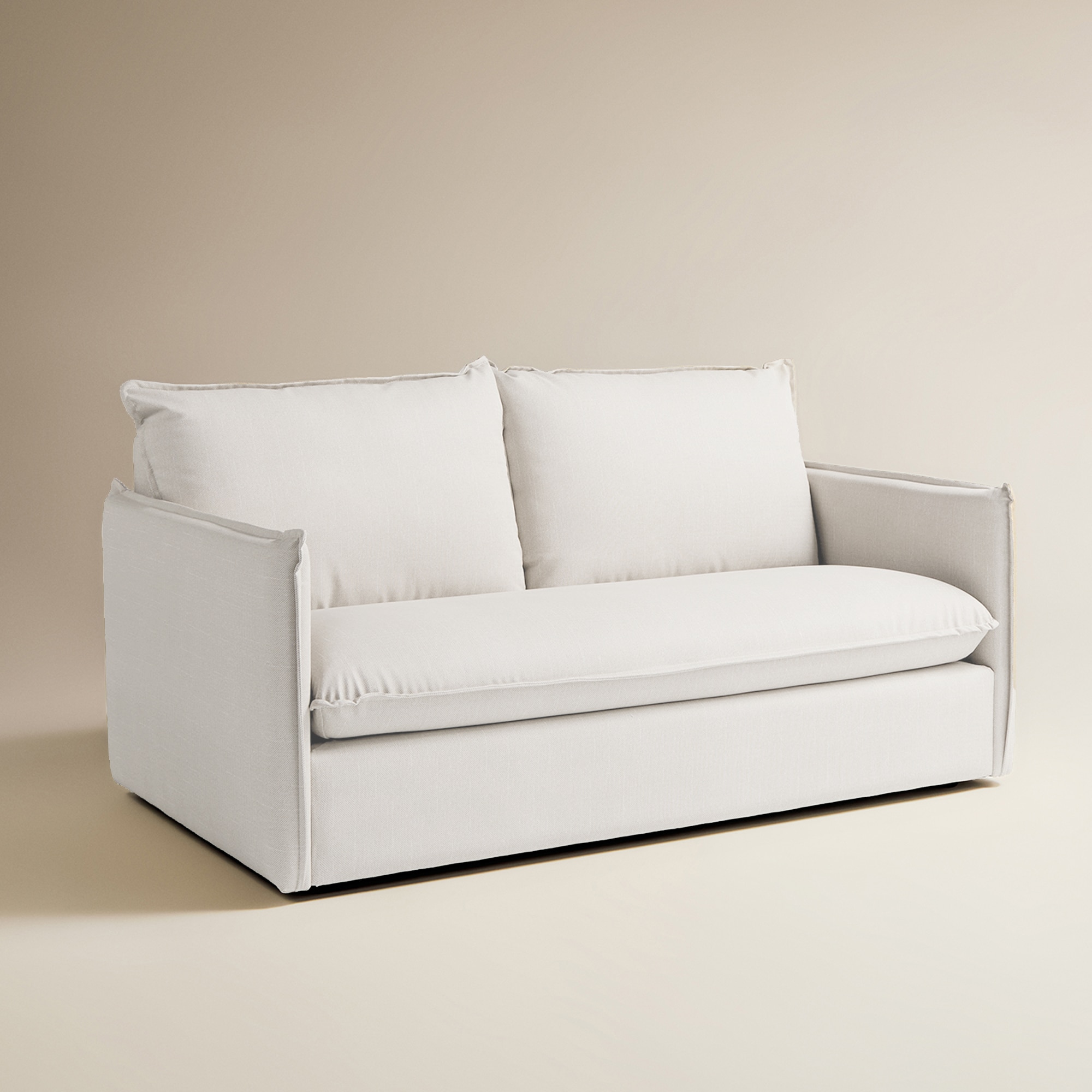 Sofá de Jardim de 4 Lugares com Tecido Impermeável Miami Branco-3