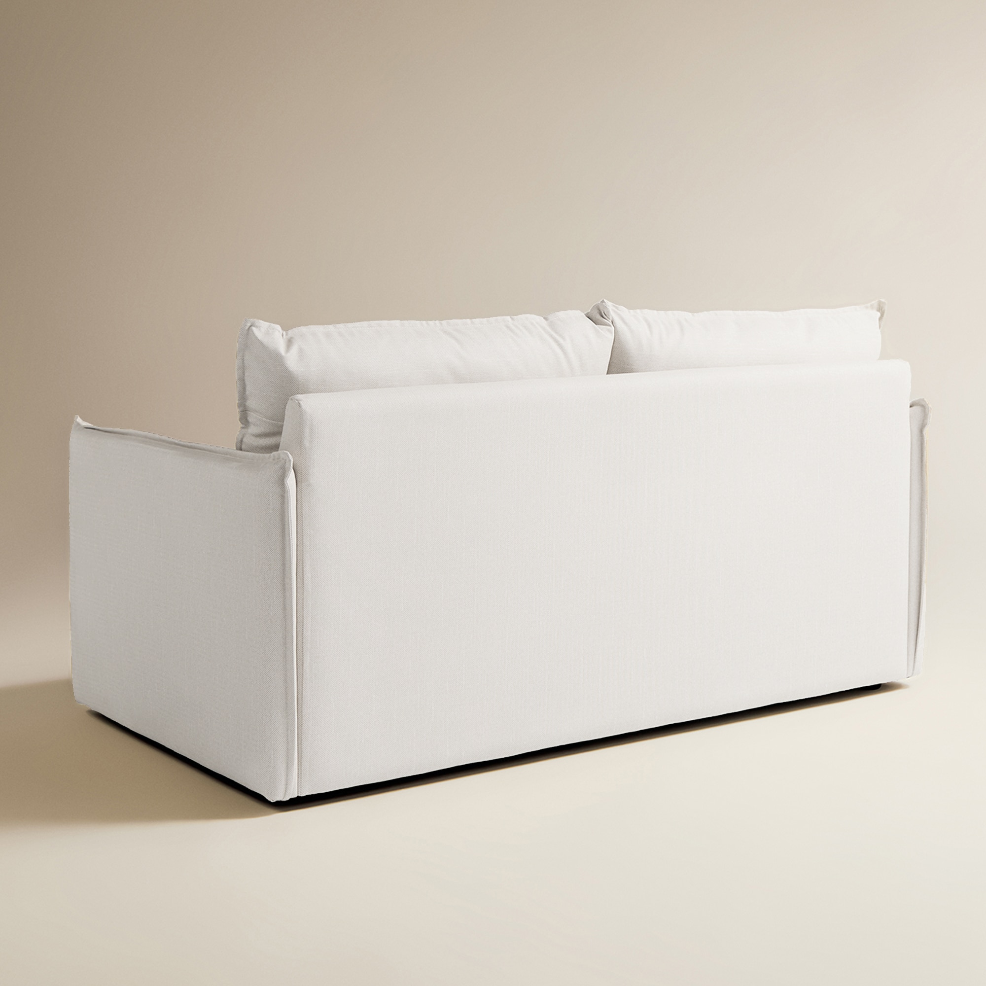 Sofá de Jardim de 4 Lugares com Tecido Impermeável Miami Branco-5