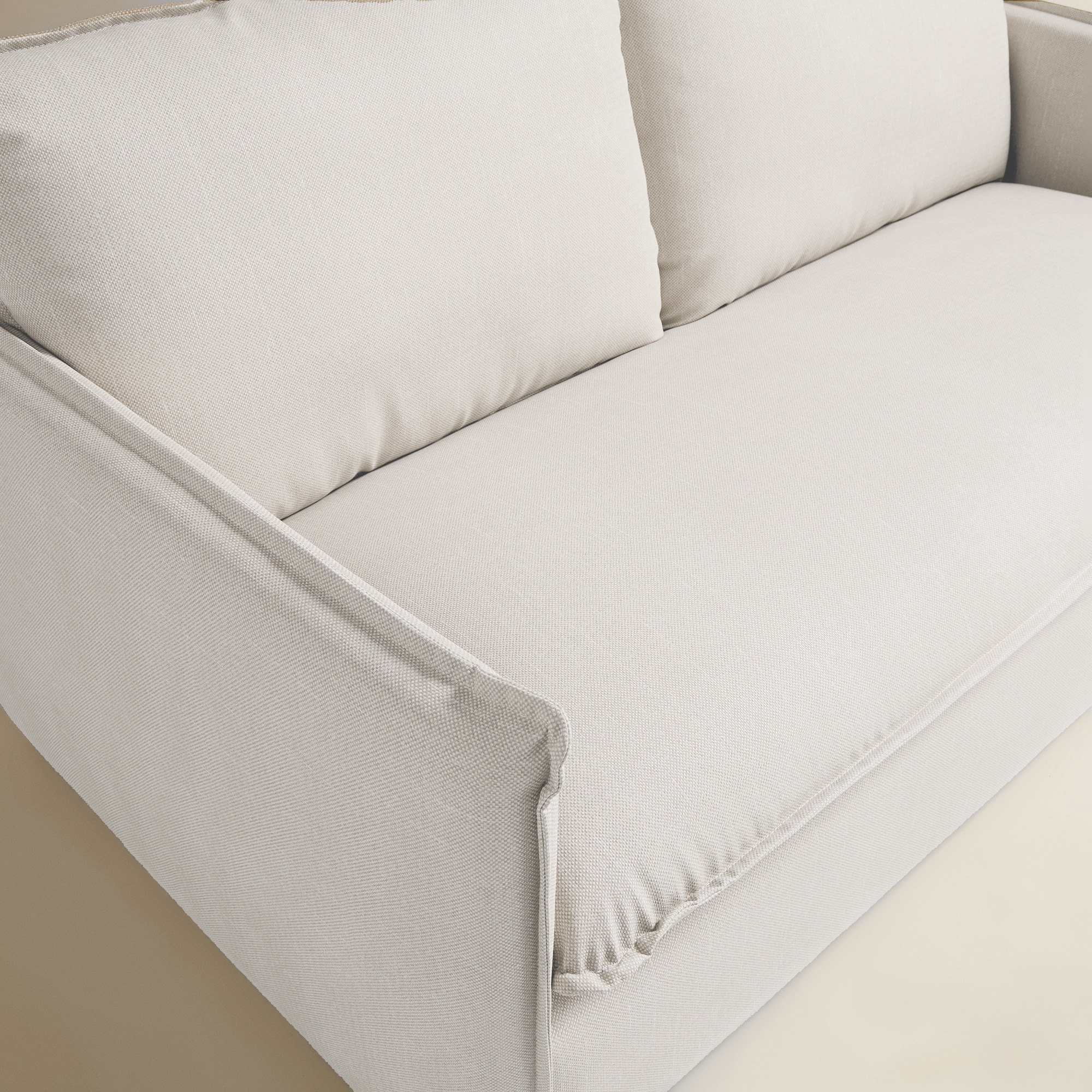 Sofá de Jardim de 4 Lugares com Tecido Impermeável Miami Branco-6