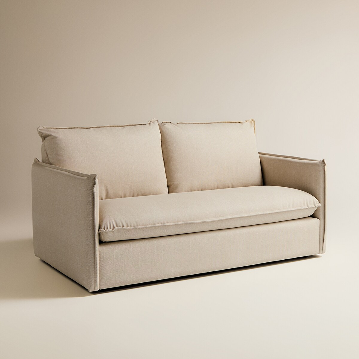 Sofá de Jardim de 3 Lugares com Tecido Impermeável Miami Bege-2