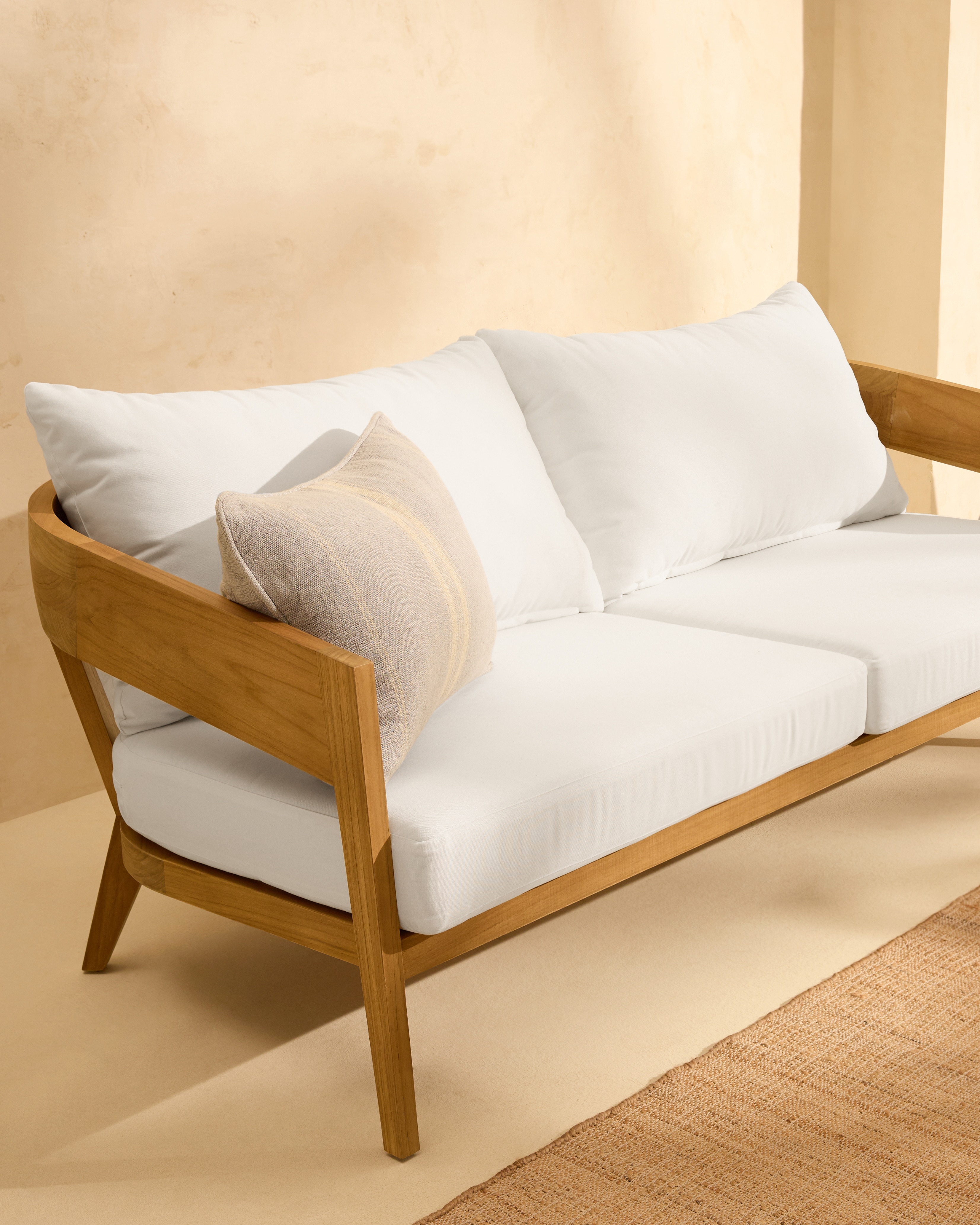 Imagem 0 de Sofá de jardim de 3 lugares em madeira de teca Comporta