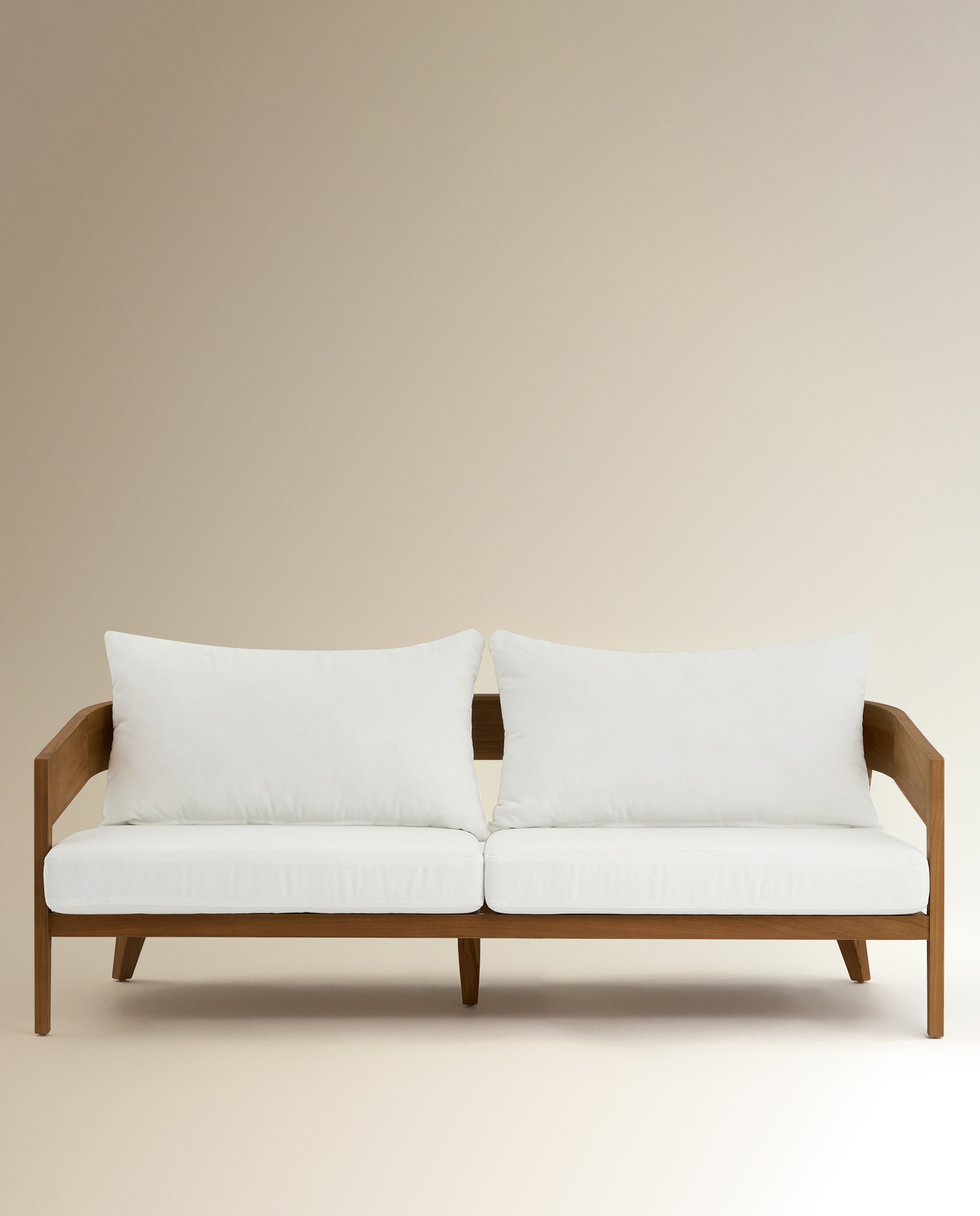 Sofá de Jardim de 3 Lugares de Teca Comporta Branco-3