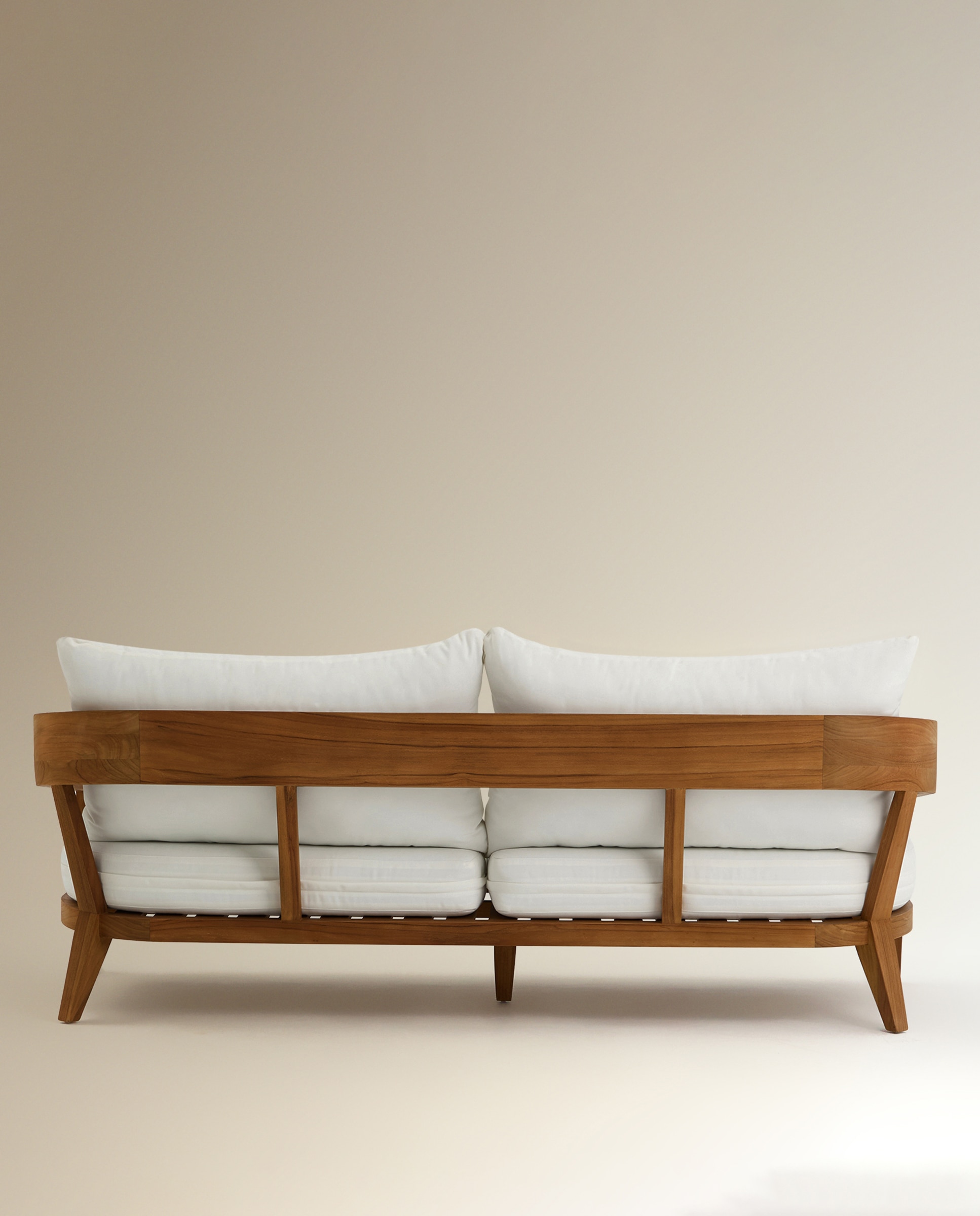 Sofá de Jardim de 3 Lugares de Teca Comporta Branco-5