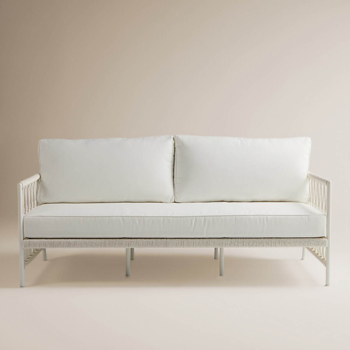 Sofá de jardín de 3 plazas Mónaco El Corte Inglés Blanco-3