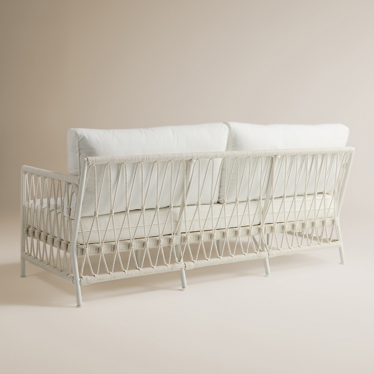 Sofá de jardín de 3 plazas Mónaco El Corte Inglés Blanco-4