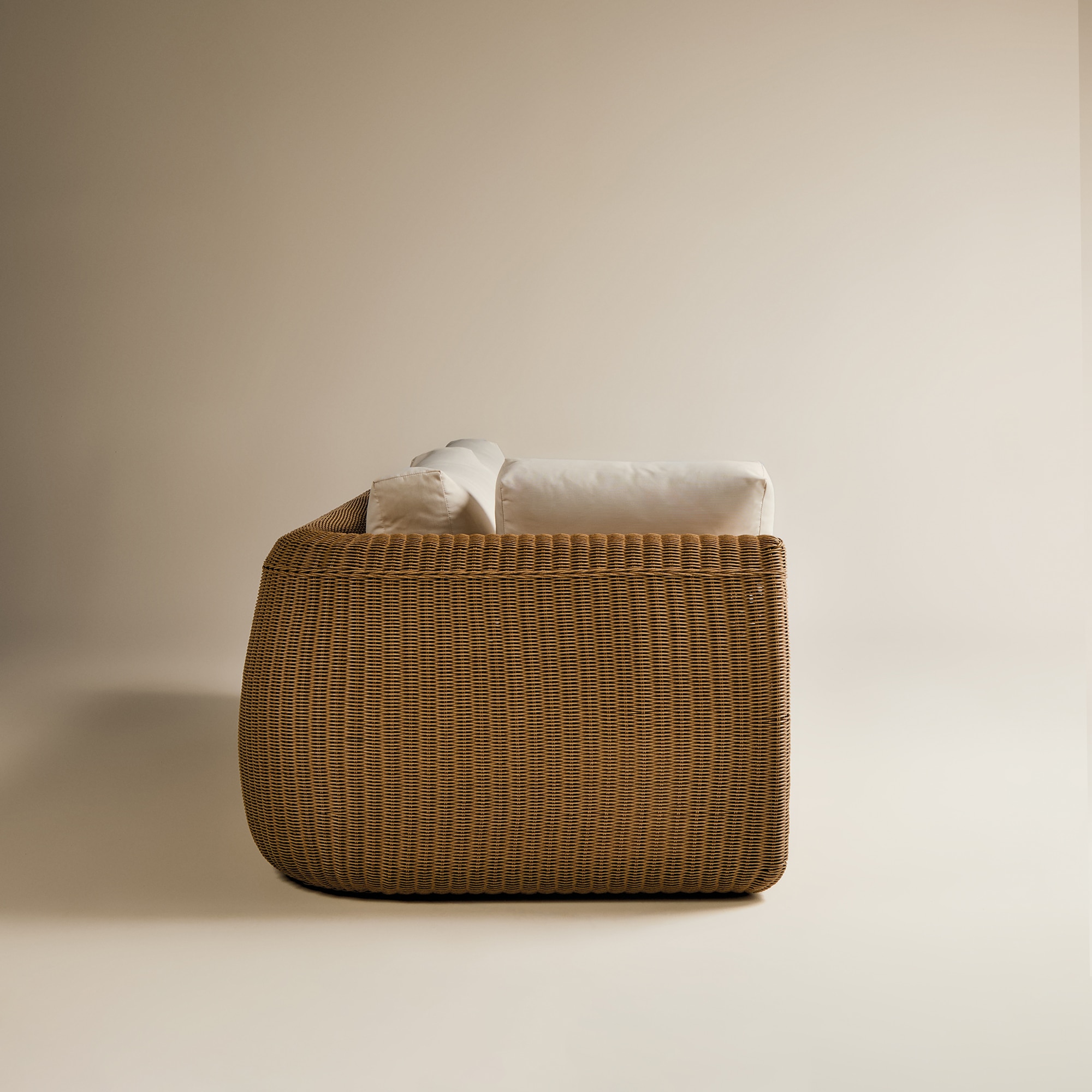 Módulo de 2 Lugares para Sofá de Jardim com Braço Esquerdo Ibiza Natural-3