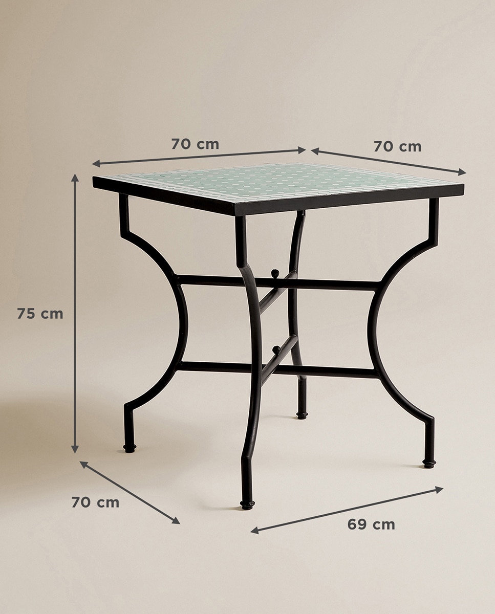 Mesa de Varanda Mosaico Córdoba Turquesa-6
