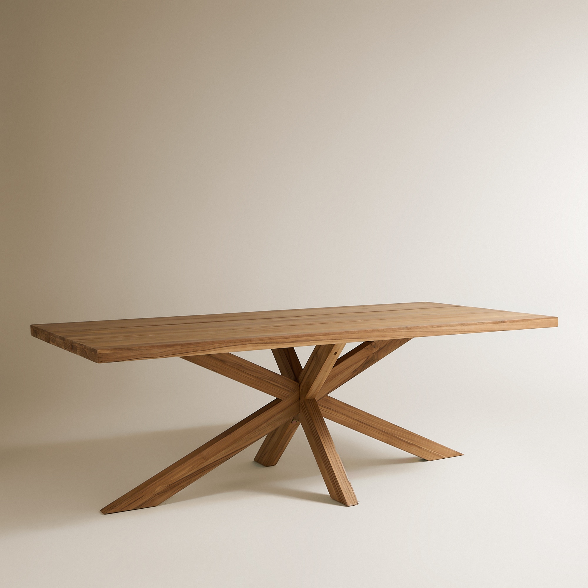 Mesa de Jardim de Madeira de Teca Kansas El Corte Inglés Natural-2