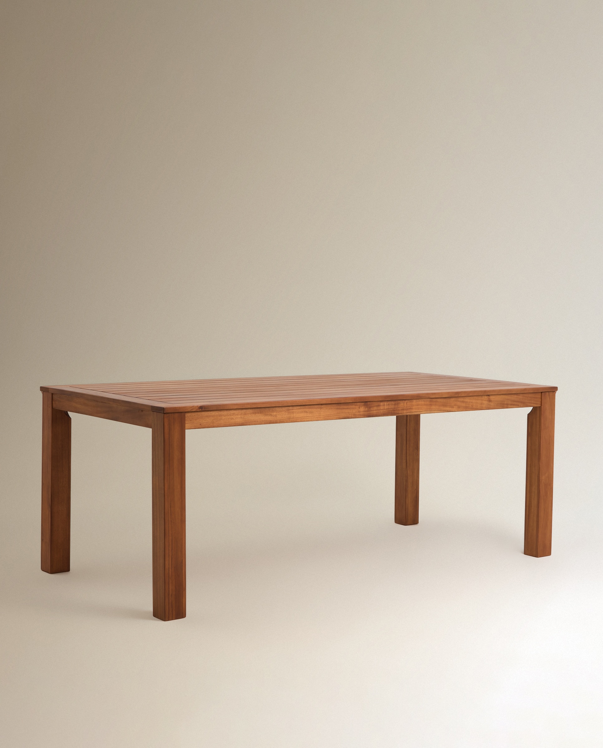 Mesa de jardín de madera de acacia Baiona Natural-2