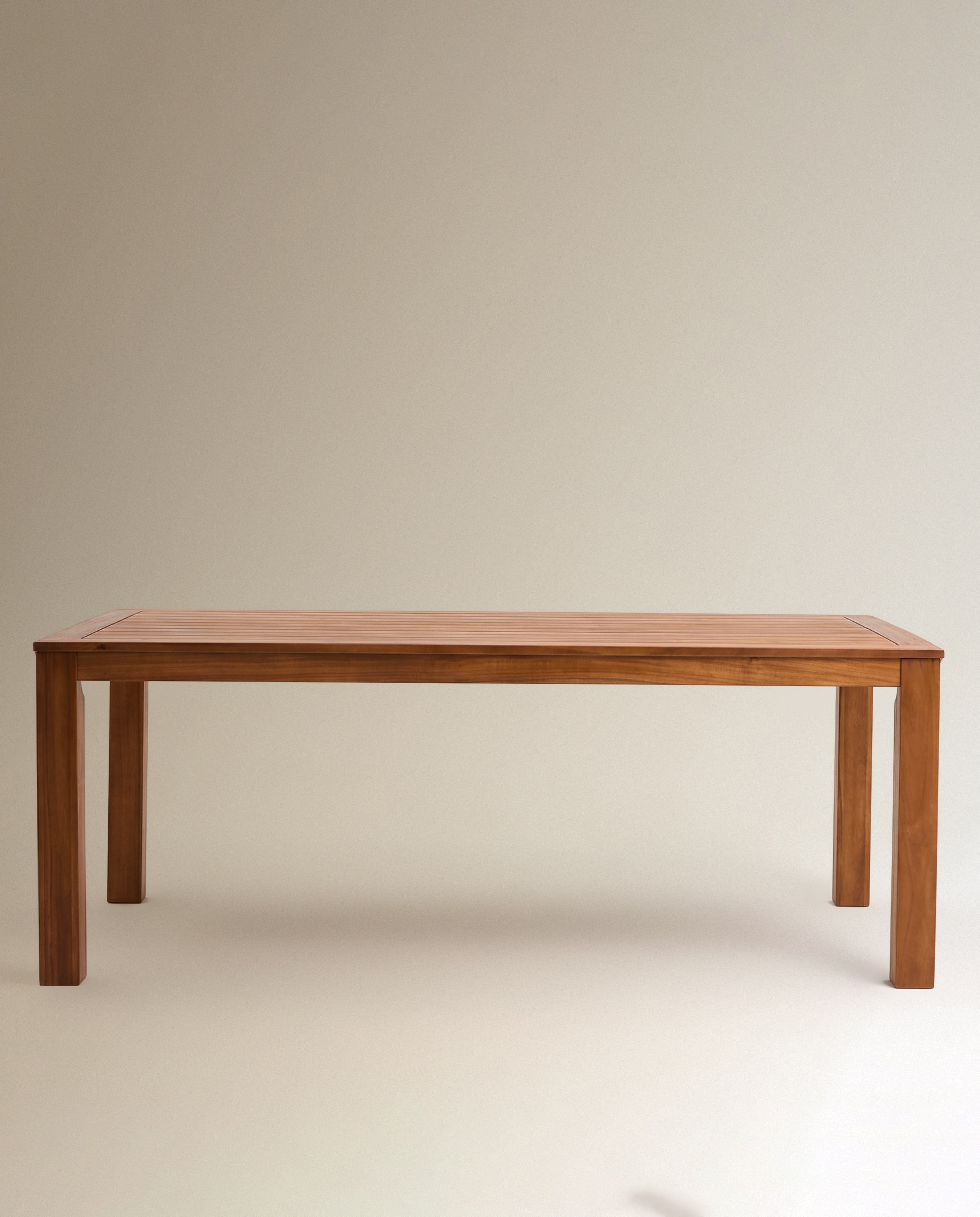 Mesa de jardín de madera de acacia Baiona Natural-3
