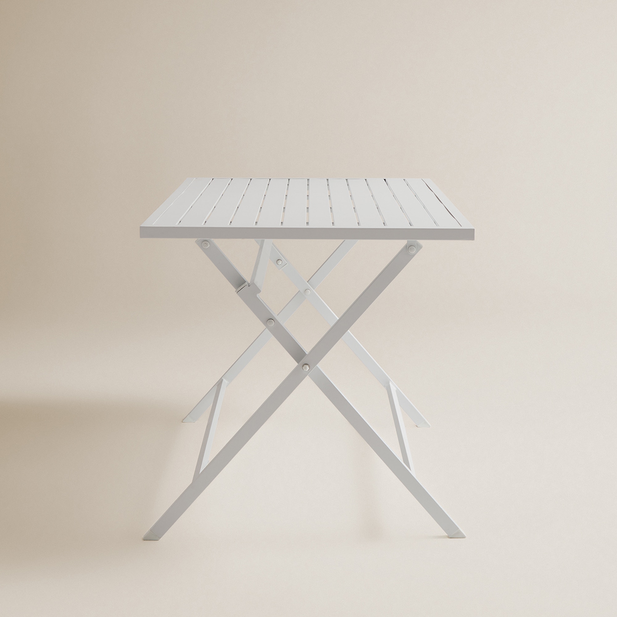 Mesa de Varanda Dobrável Retangular Atlanta Branco-3