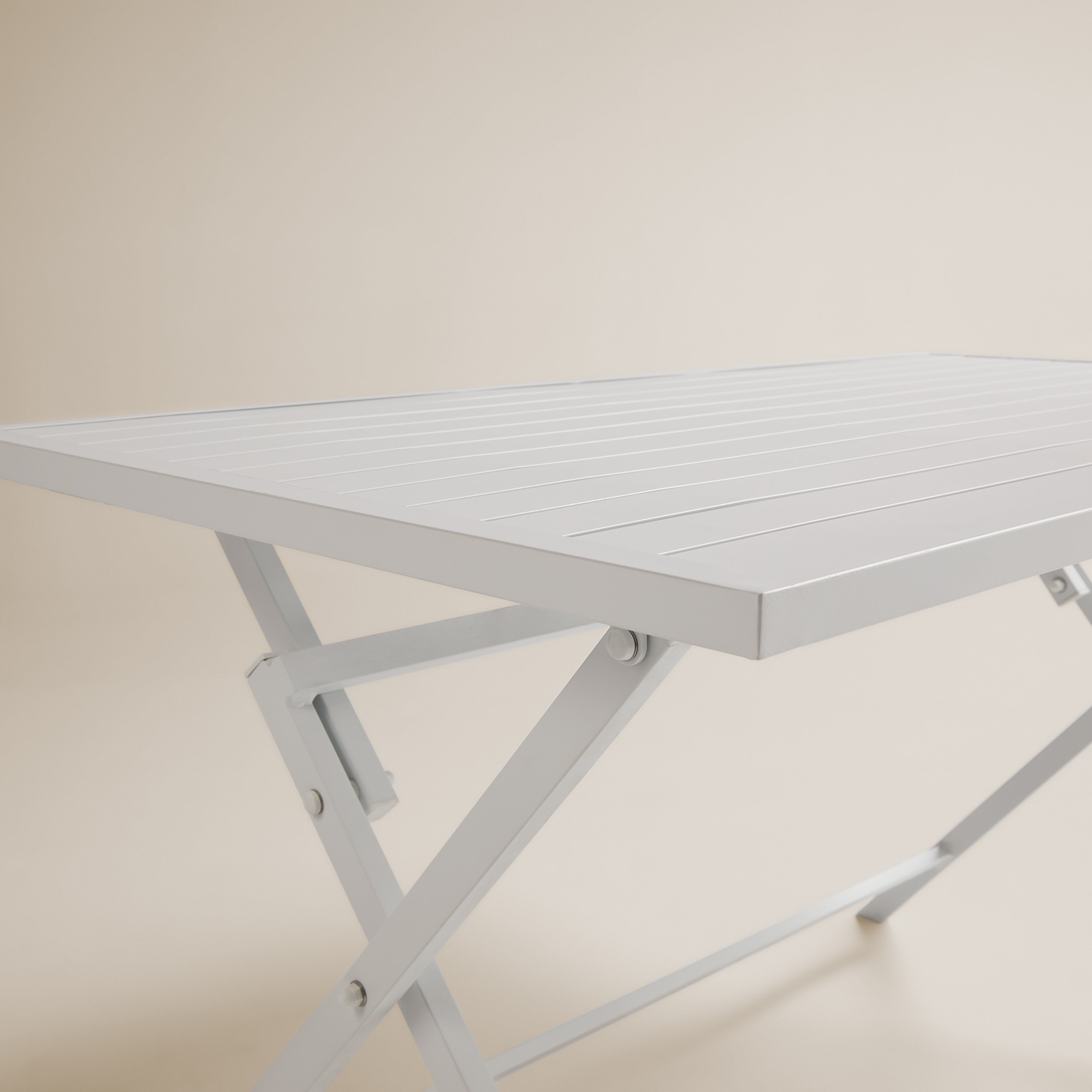 Mesa de Varanda Dobrável Retangular Atlanta Branco-4