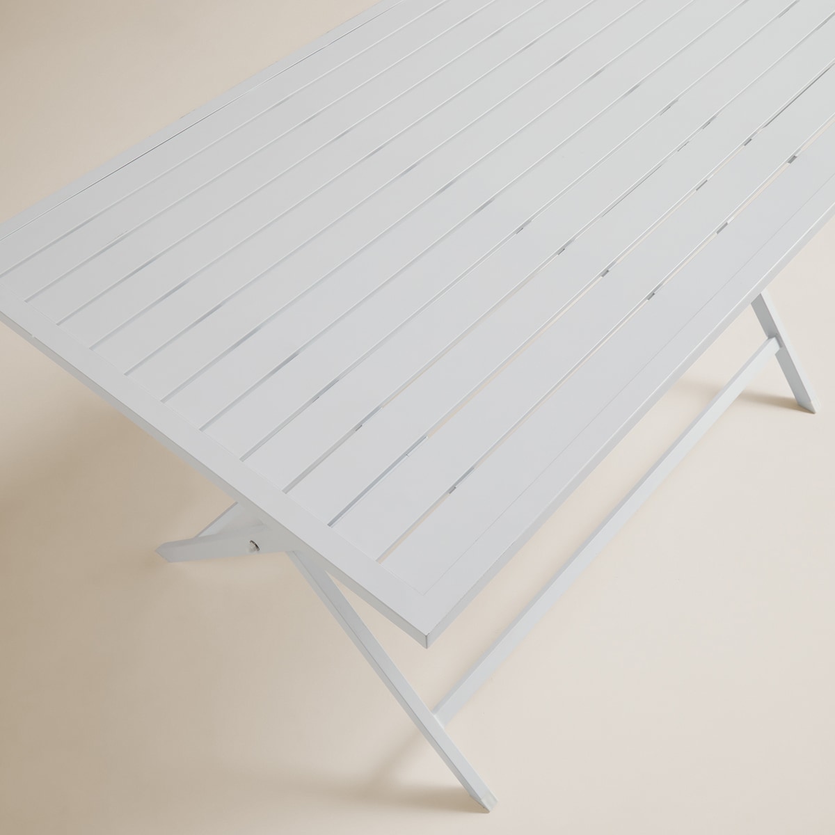 Mesa de Varanda Rebatível Rectangular Taga Branco-5