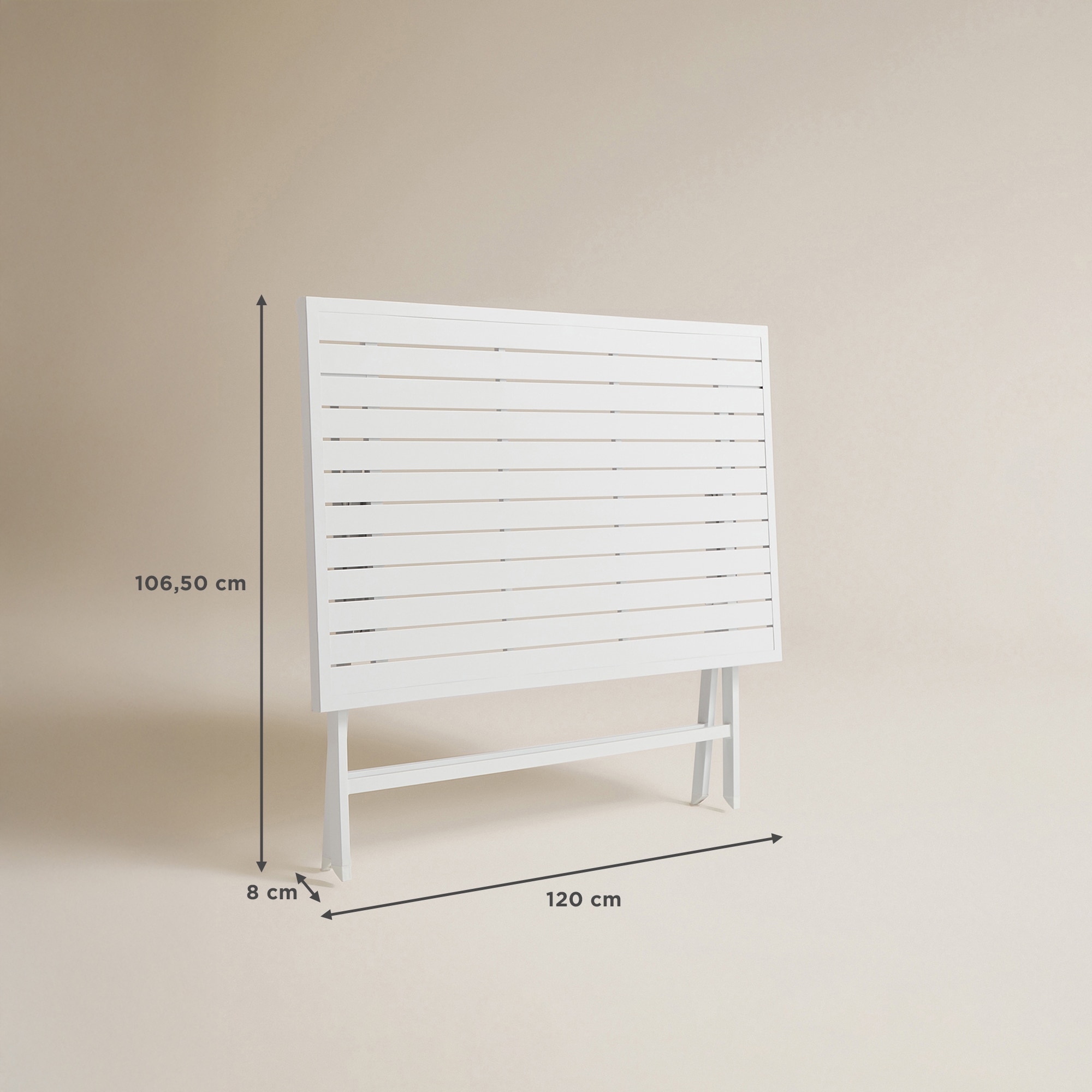 Mesa de Varanda Dobrável Retangular Atlanta Branco-9