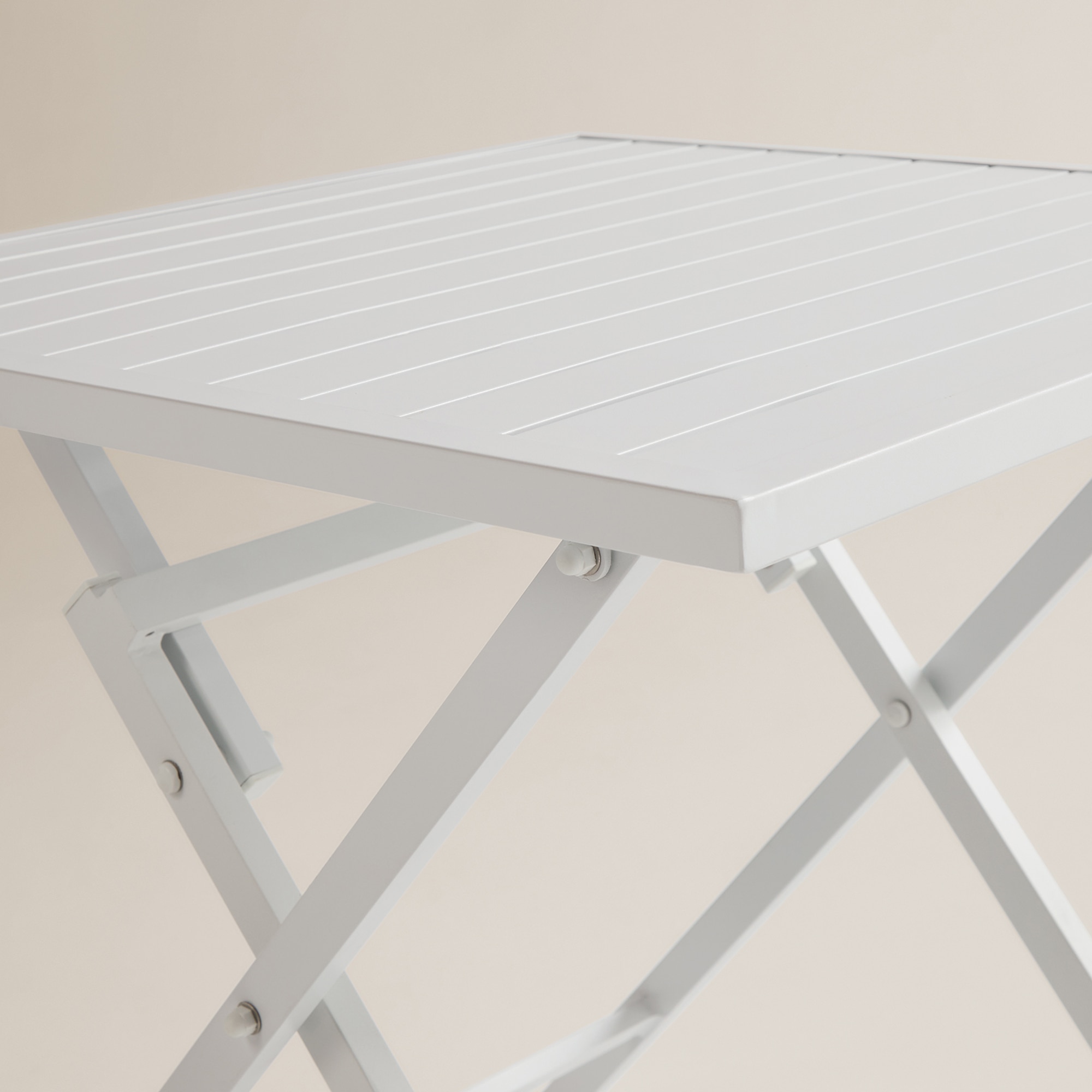 Mesa de Varanda Dobrável Quadrada Atlanta Branco-3
