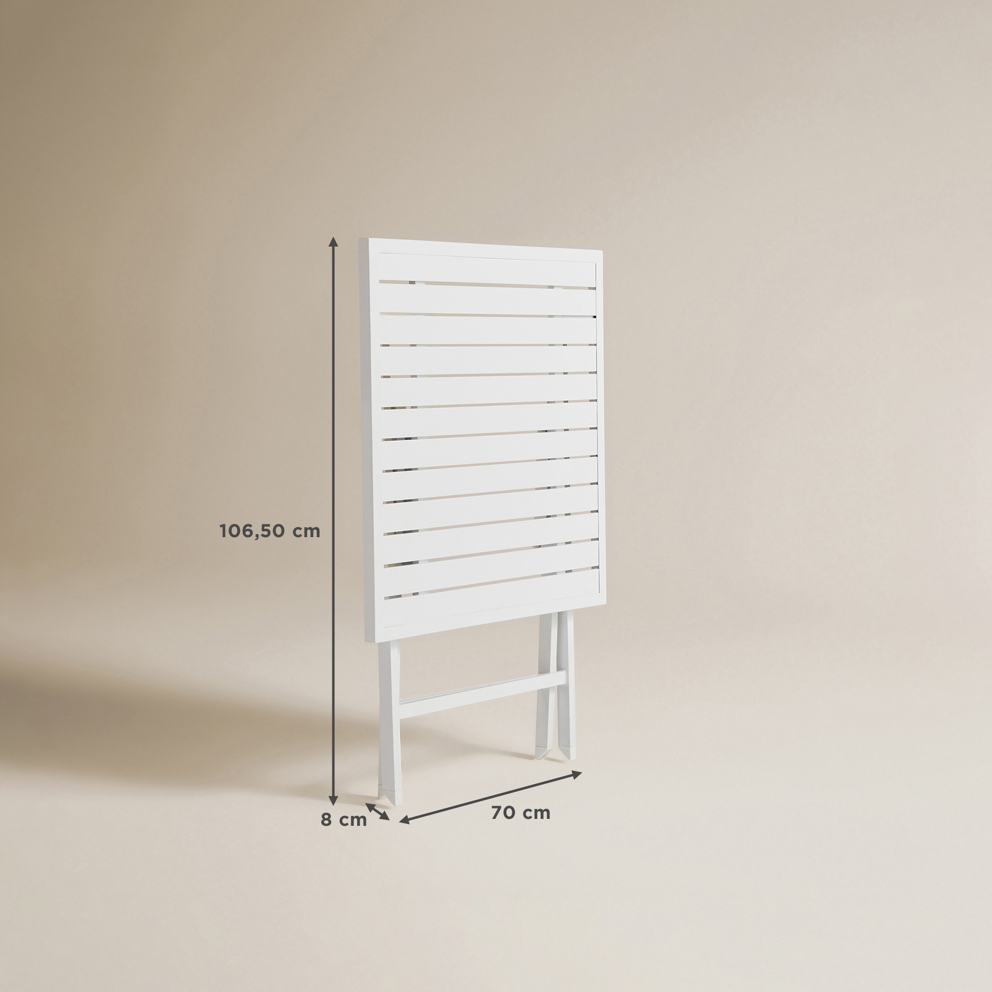 Mesa de Varanda Dobrável Quadrada Atlanta Branco-8