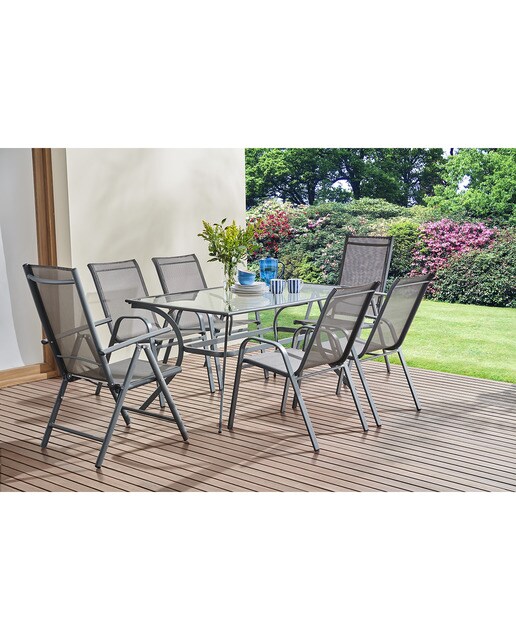 Mesa de comedor rectangular Ferrol Basics El Corte Inglés Antracita-5
