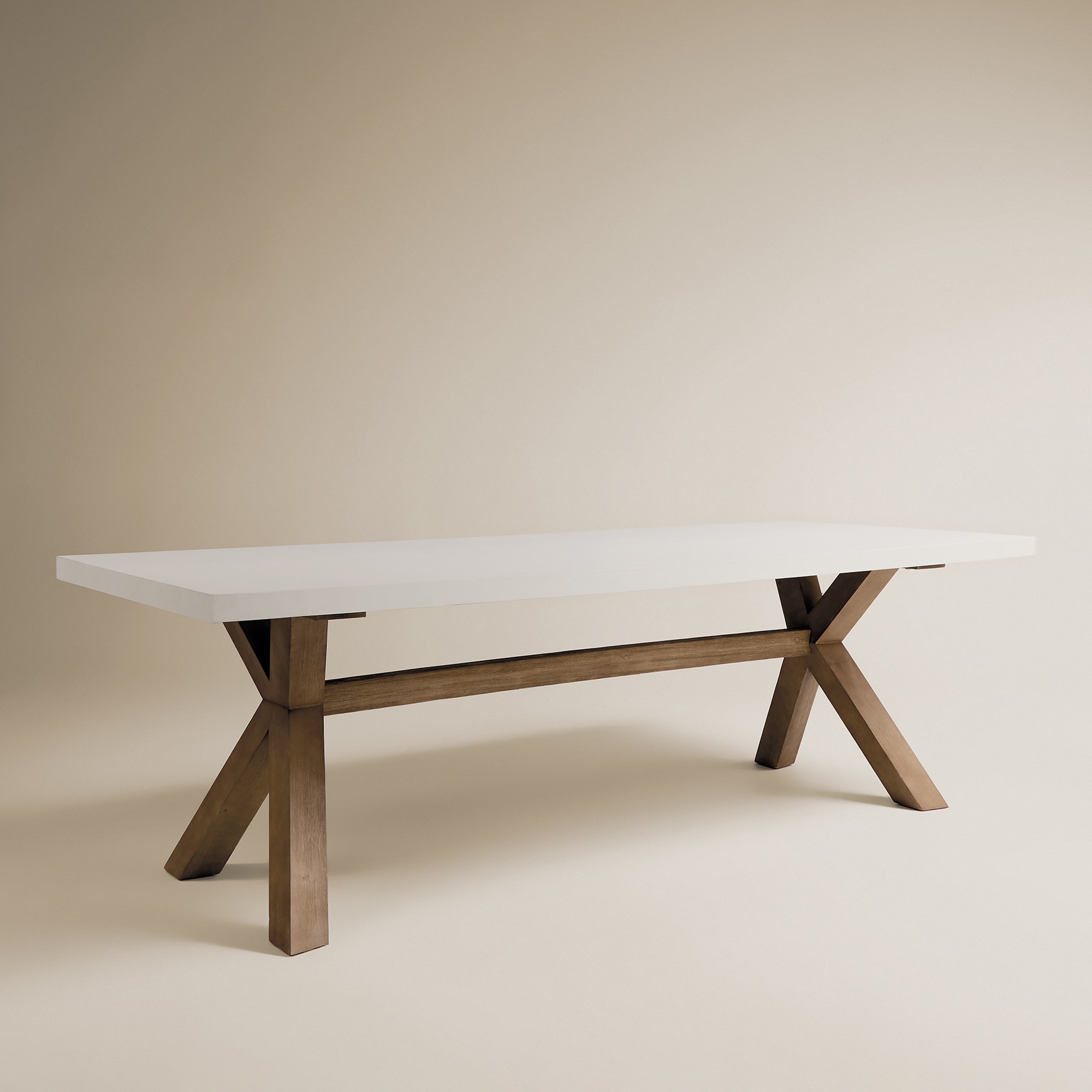 Mesa de Jardim de Madeira de Acácia Keros El Corte Inglés Madeira/Branco-2