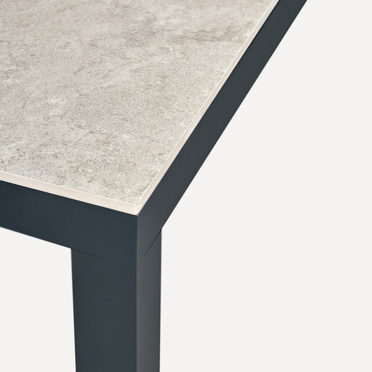 Mesa de jardín rectangular de cerámica Pacífico Motif - Antracita 75 x 150 cm Antracita-4