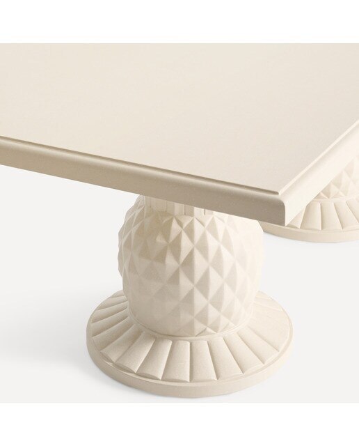 Mesa de Refeições Retangular de Jardim Brasil Creme-5
