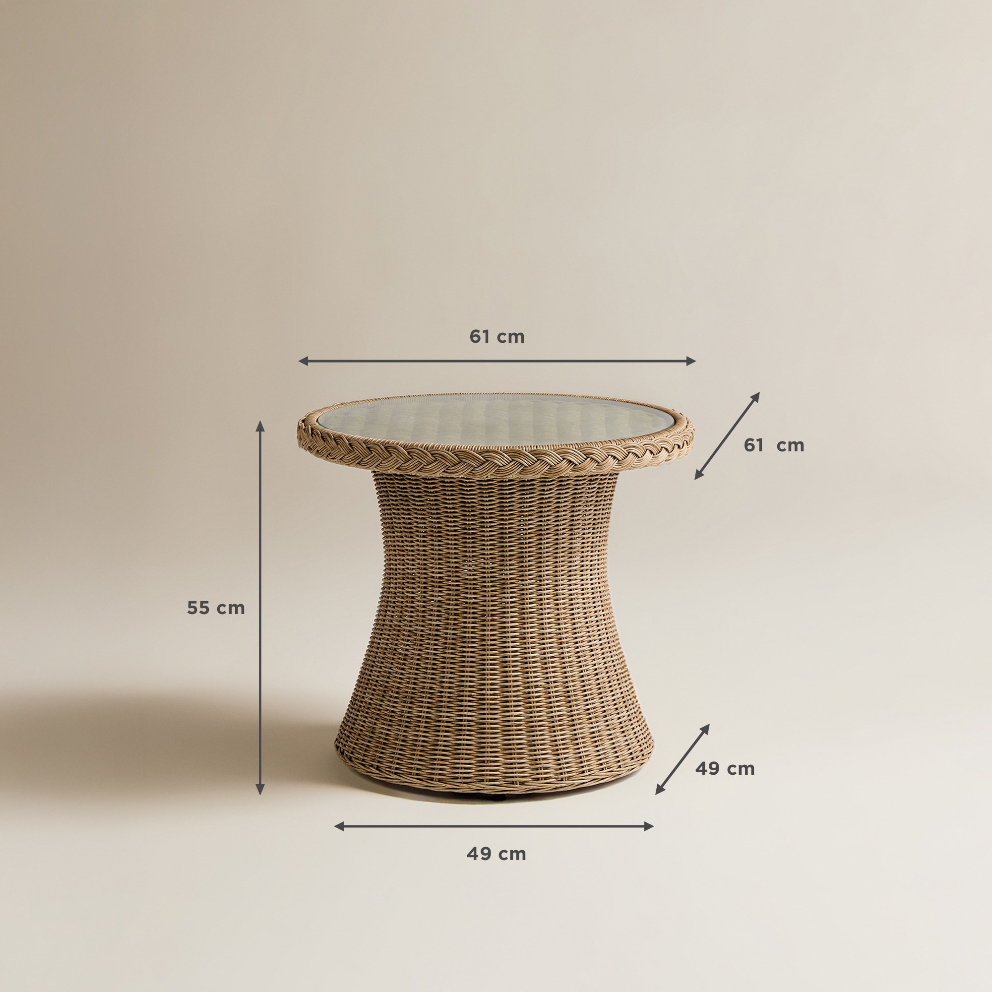 Mesa Auxiliar de Jardim Mallorca Natural-6