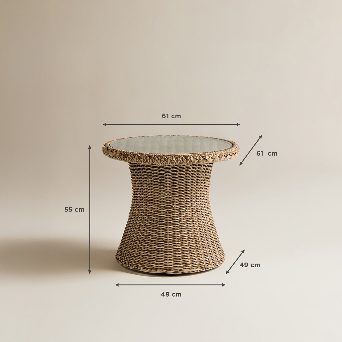 Mesa Auxiliar de Jardim Mallorca Natural-5