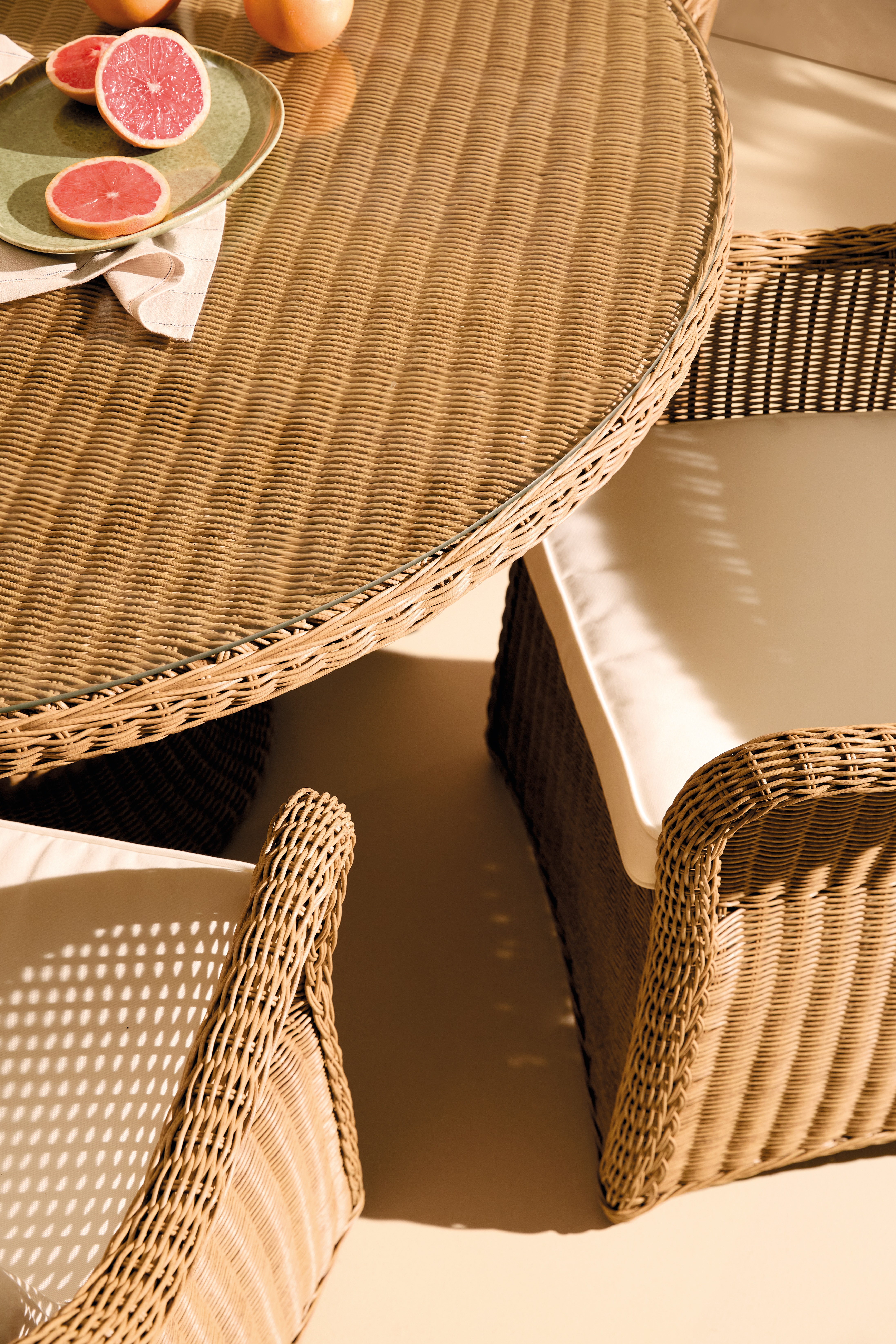 Mesa de Jardim Redonda Charlotte El Corte Inglés Castanho-6