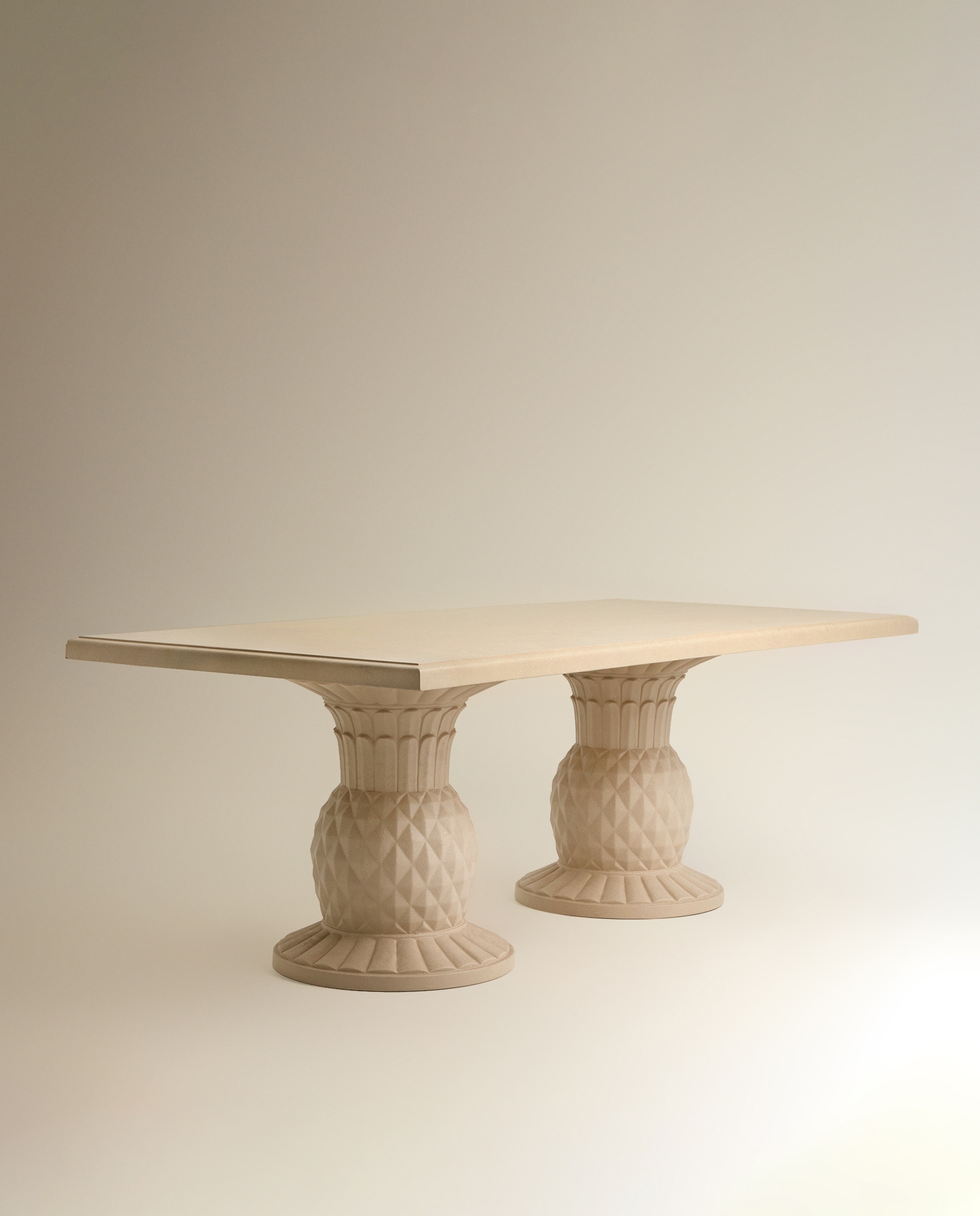 Mesa Retangular de Jardim Brasil Creme-2