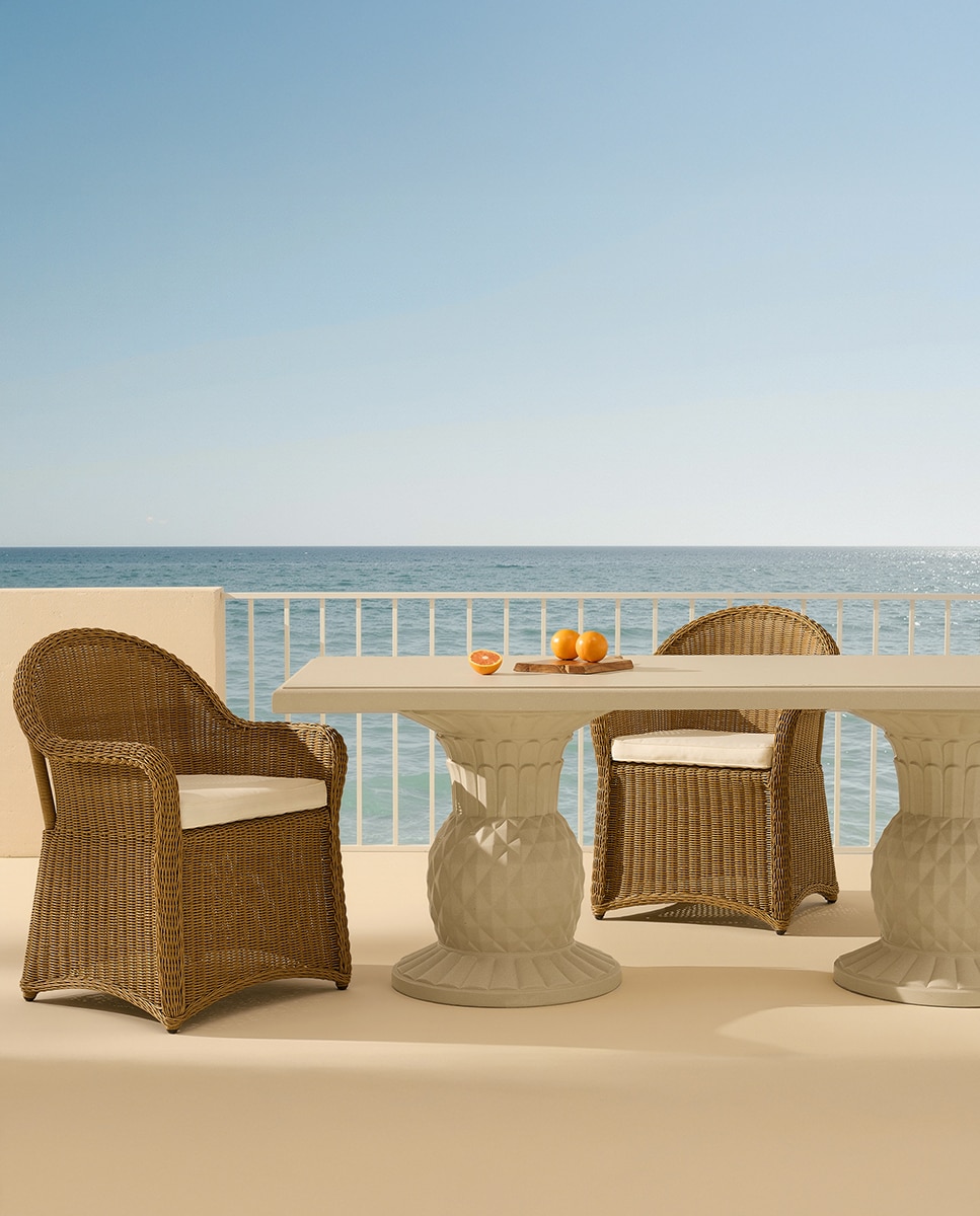 Mesa Retangular de Jardim Brasil Creme-7